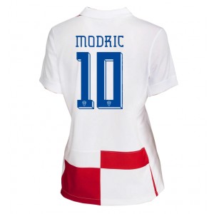 Fotbalové Dres Chorvatsko Luka Modric #10 Dámské Domácí Oblečení ME 2024 Krátký Rukáv